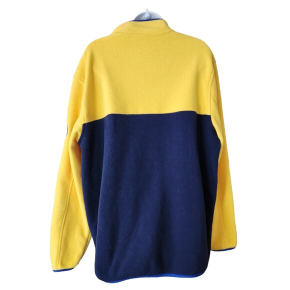 Club Room Yellow and Blue Color Block Fleece Men's Size XL - Picture 3 of 8